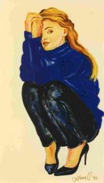 Jill-Blue Woman Crouching